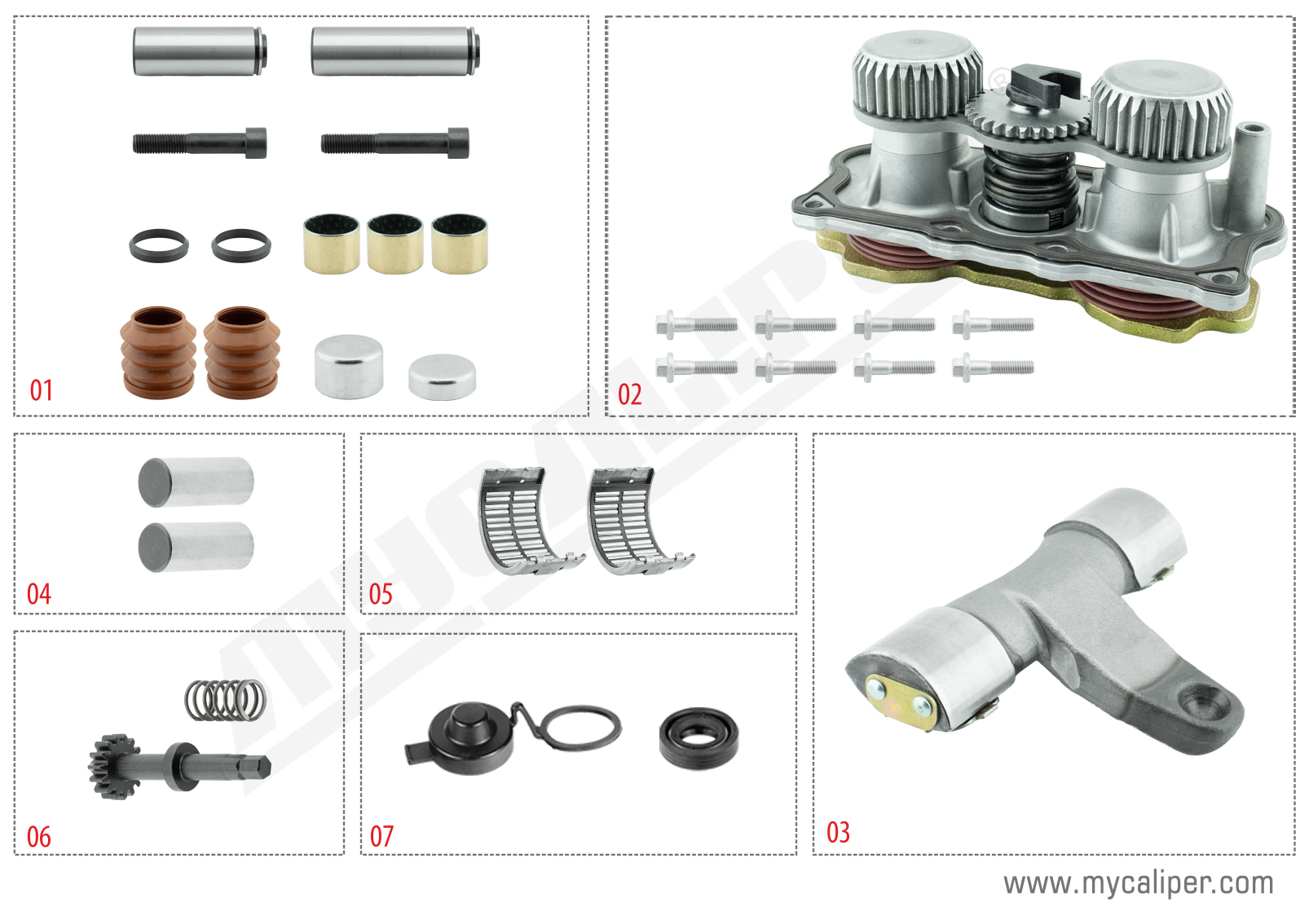 Caliper Complete Repair Kit (Front / Left)