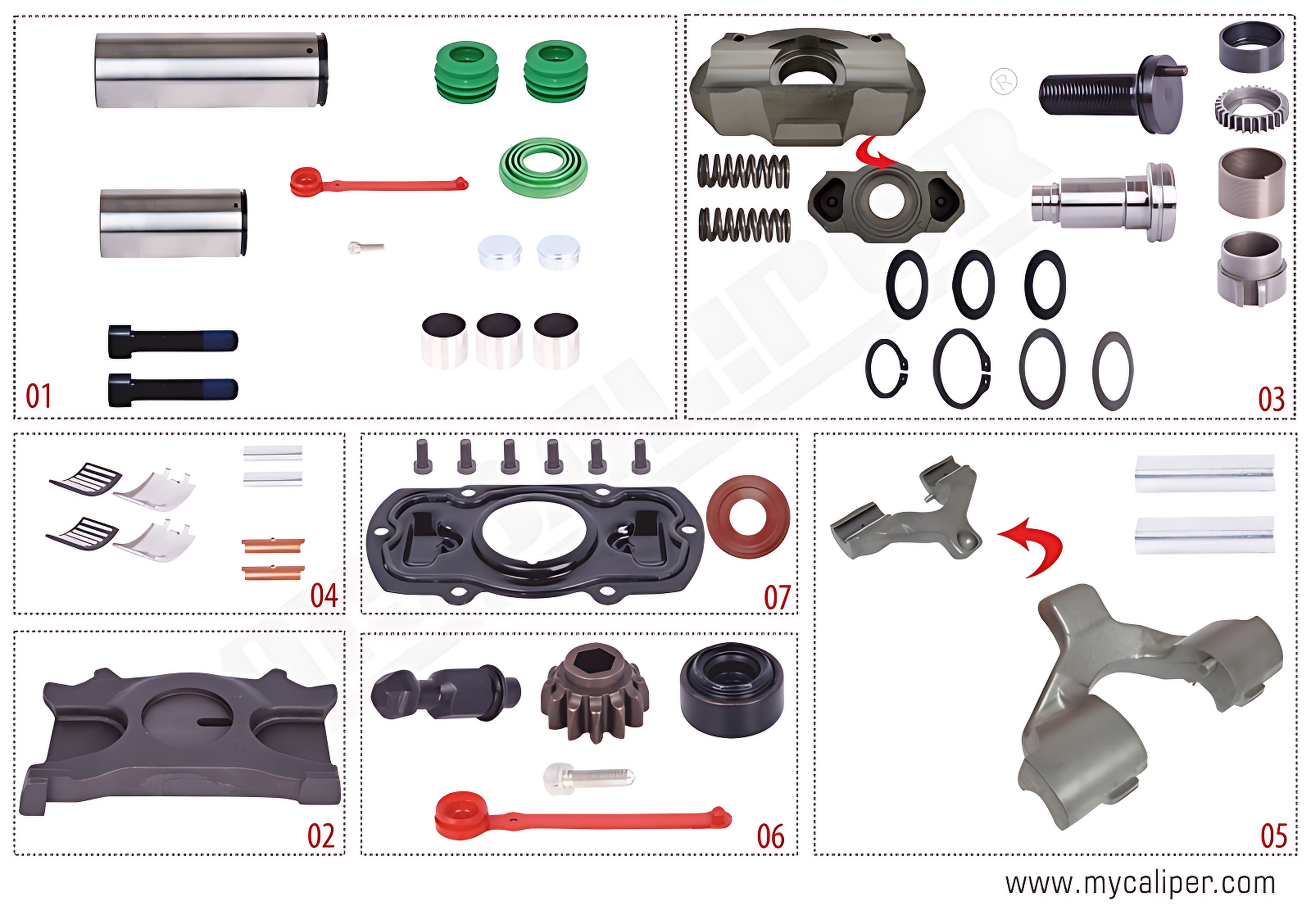Caliper Repair Kit Complete For Renault -Left