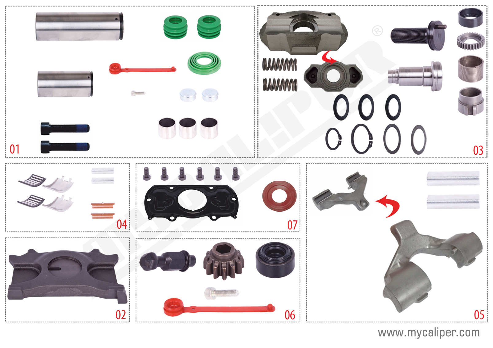 Caliper Repair Kit Complete For Renault -Right