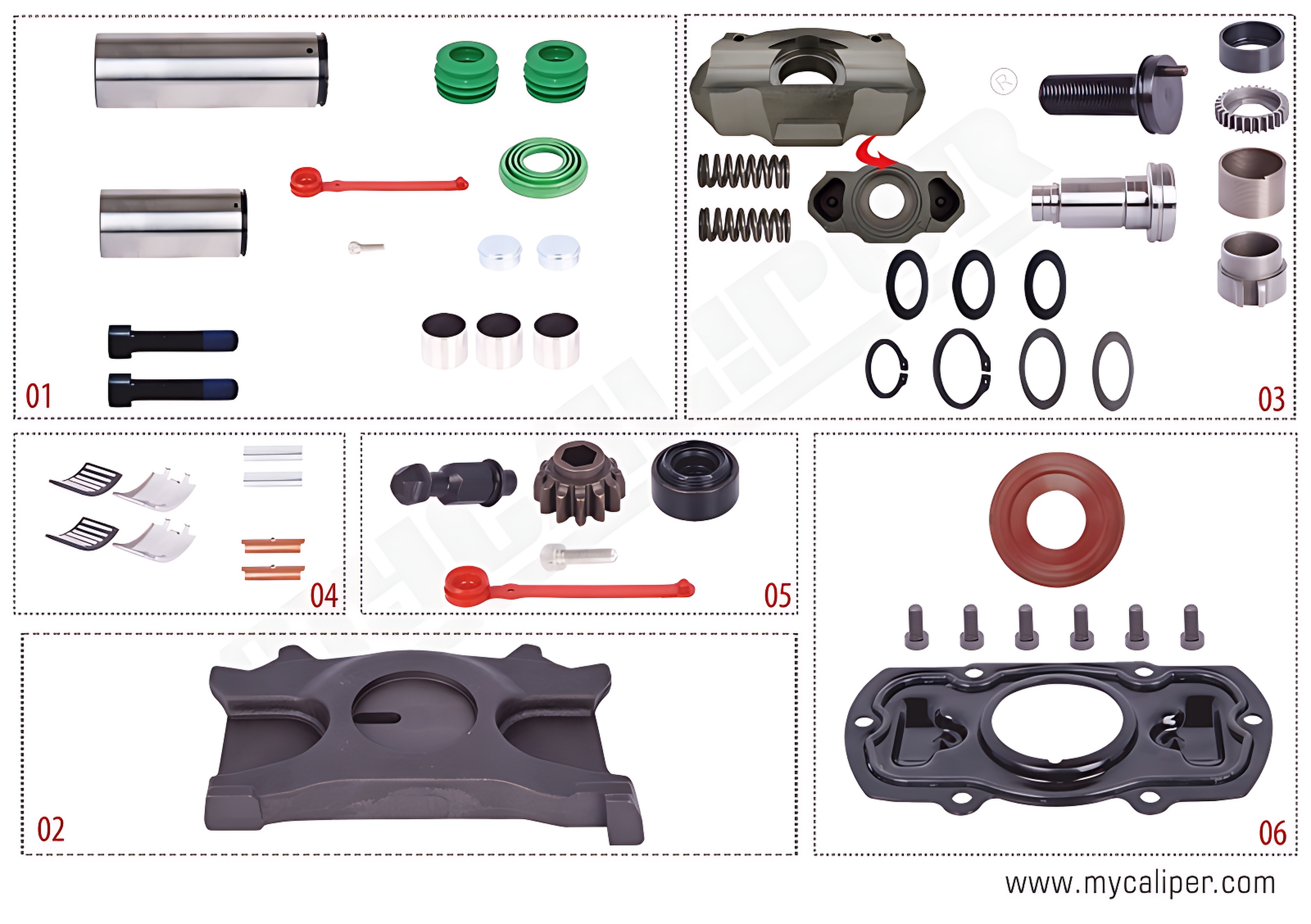 Caliper Repair Kit Complete For Renault -Right